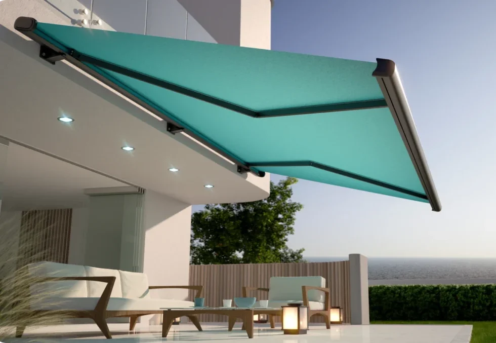 San Antonio awning installation team at work on residential patio